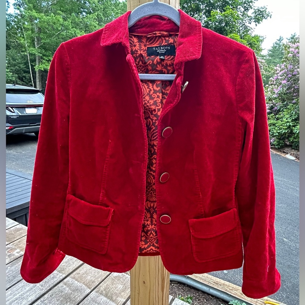 Talbots Red Corduroy Jacket